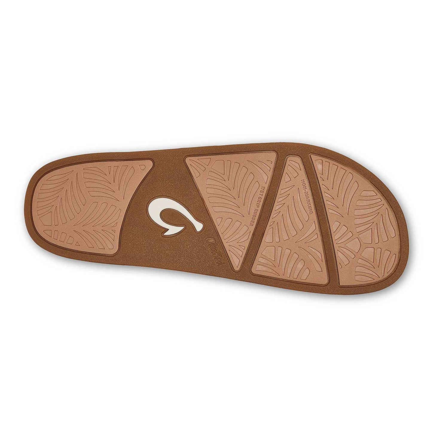 Olukai Kipe‘a ‘Olu Women's Leather Slide Beach Sandals - Sahara