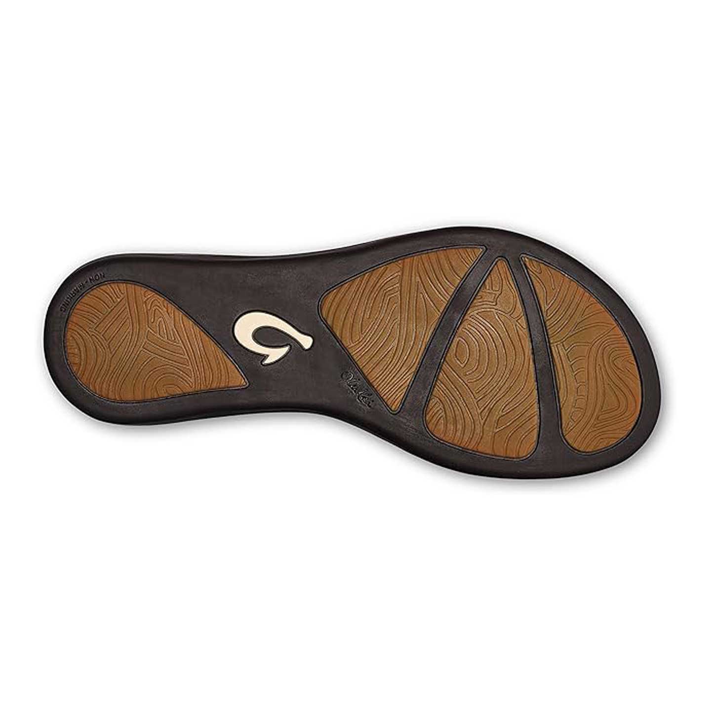 Olukai Ho'opio Leather Women's Beach Sandals - Tan/Mo'o - Gold - BeachToBlvd