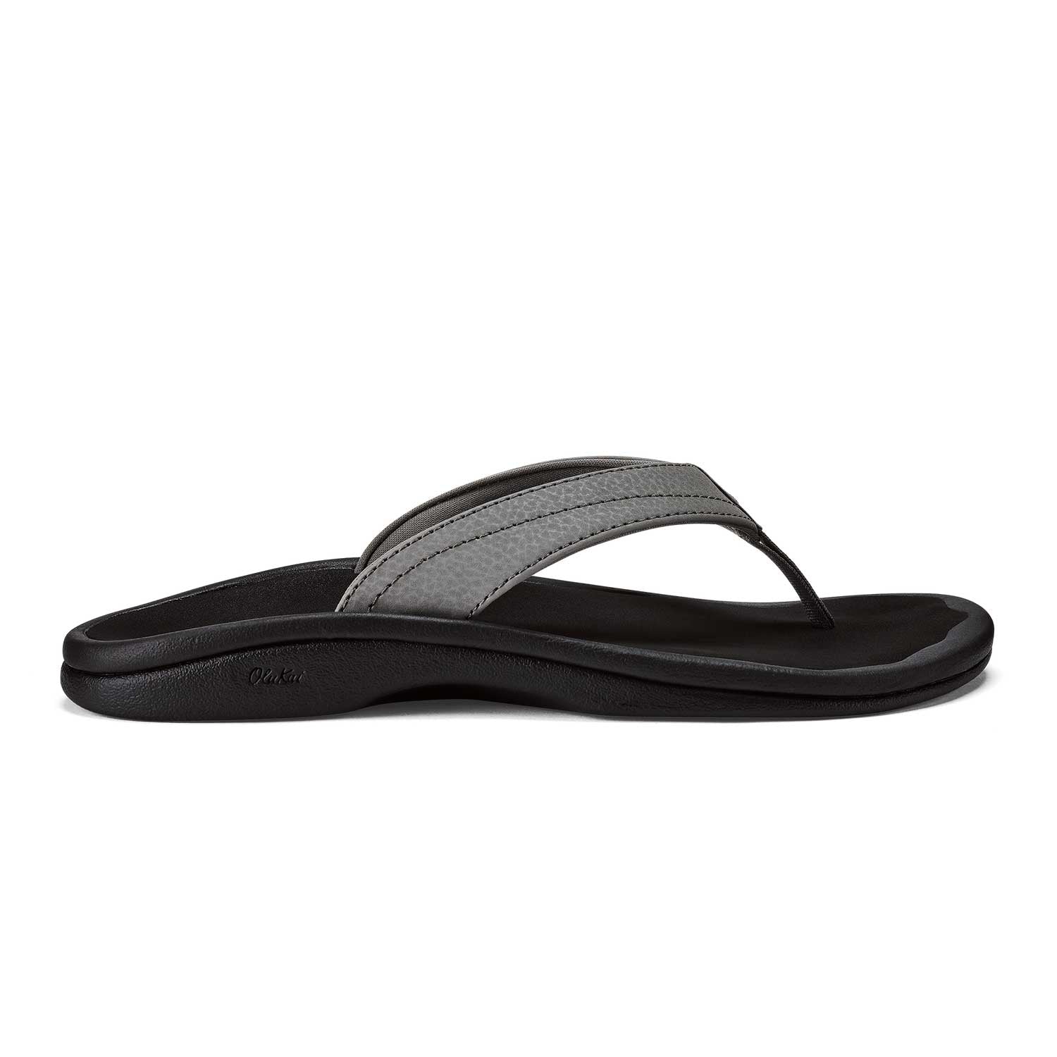 Olukai Ohana Women's Water-Friendly Beach Sandals - Charcoal / Onyx - BeachToBlvd