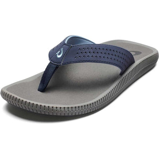 Olukai Ulele Men’s Beach Sandals - Blue Depth \ Charcoal - BeachToBlvd
