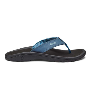 Olukai Ohana Men's Beach Sandals - Vintage Blue / Black - BeachToBlvd