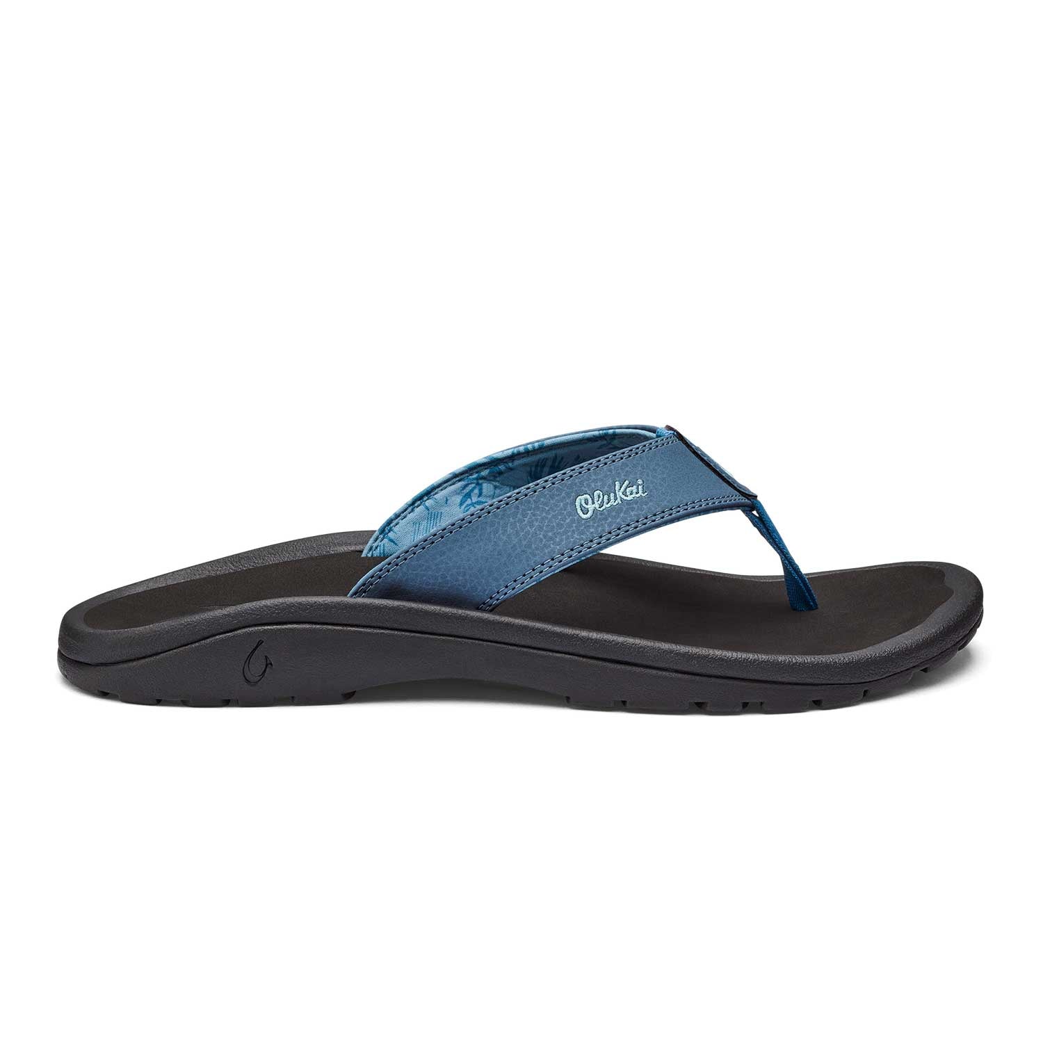 Olukai Ohana Men's Beach Sandals - Vintage Blue / Black - BeachToBlvd