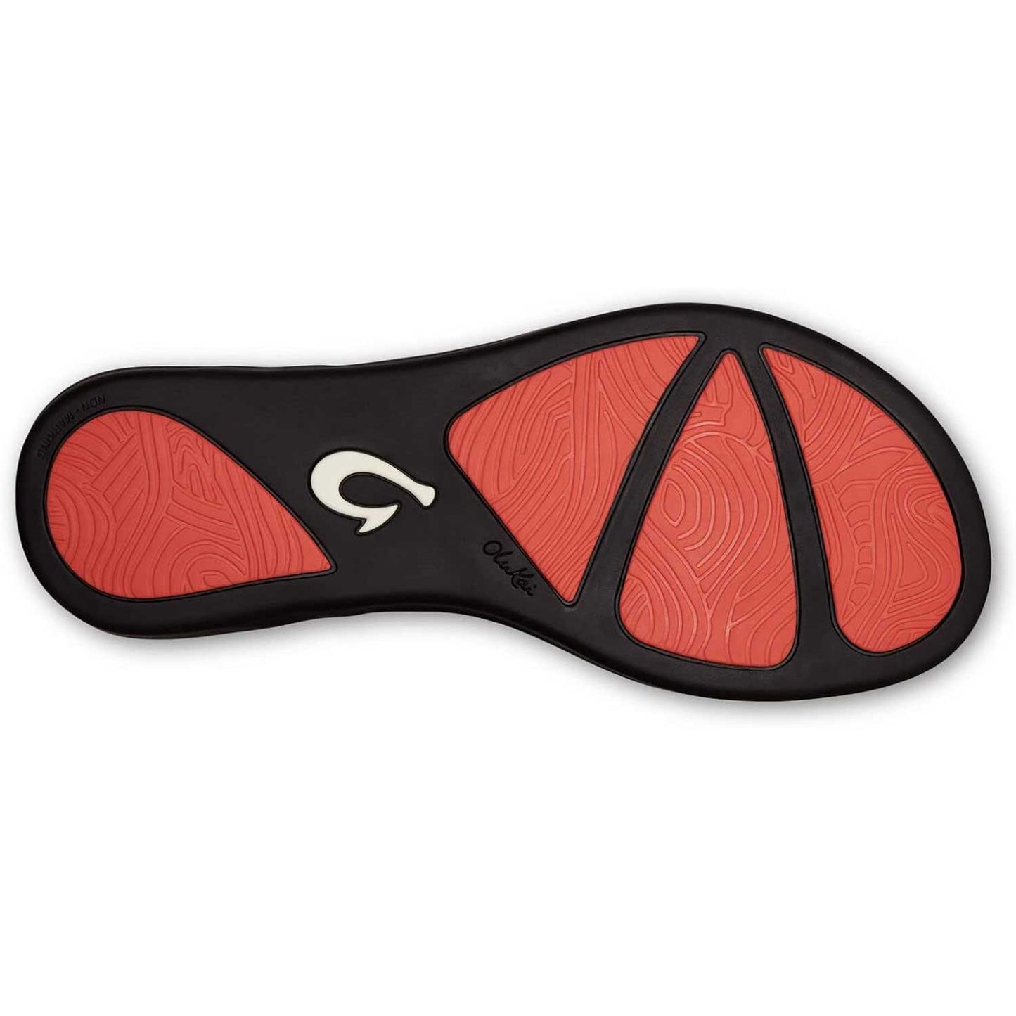 Olukai Ho'opio Hau Women's Beach Sandals - Black \ Pineapple