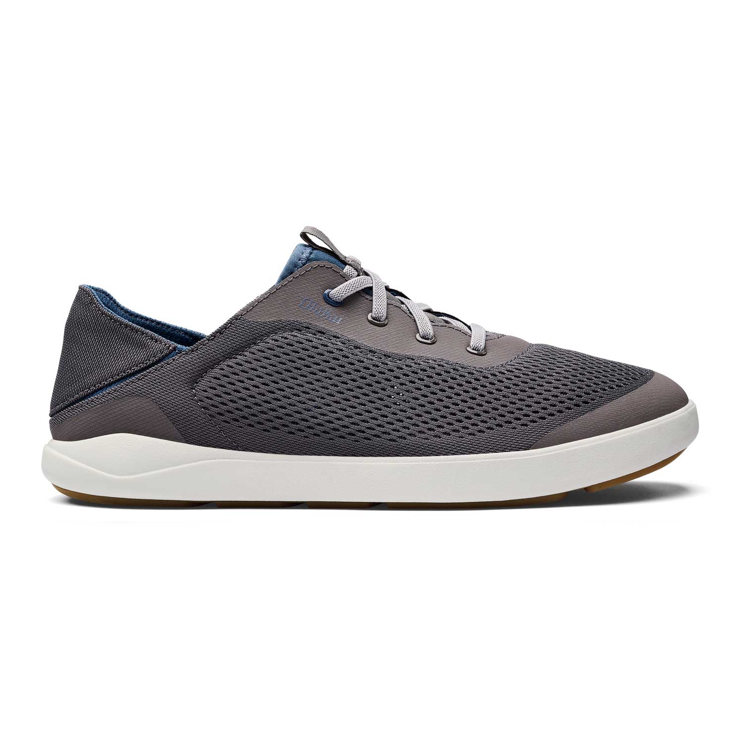 Olukai Moku Pae Men's Boat Shoes - Pavement / Vintage Blue - BeachToBlvd