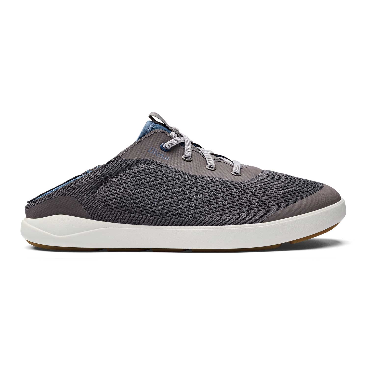 Olukai Moku Pae Men's Boat Shoes - Pavement / Vintage Blue - BeachToBlvd