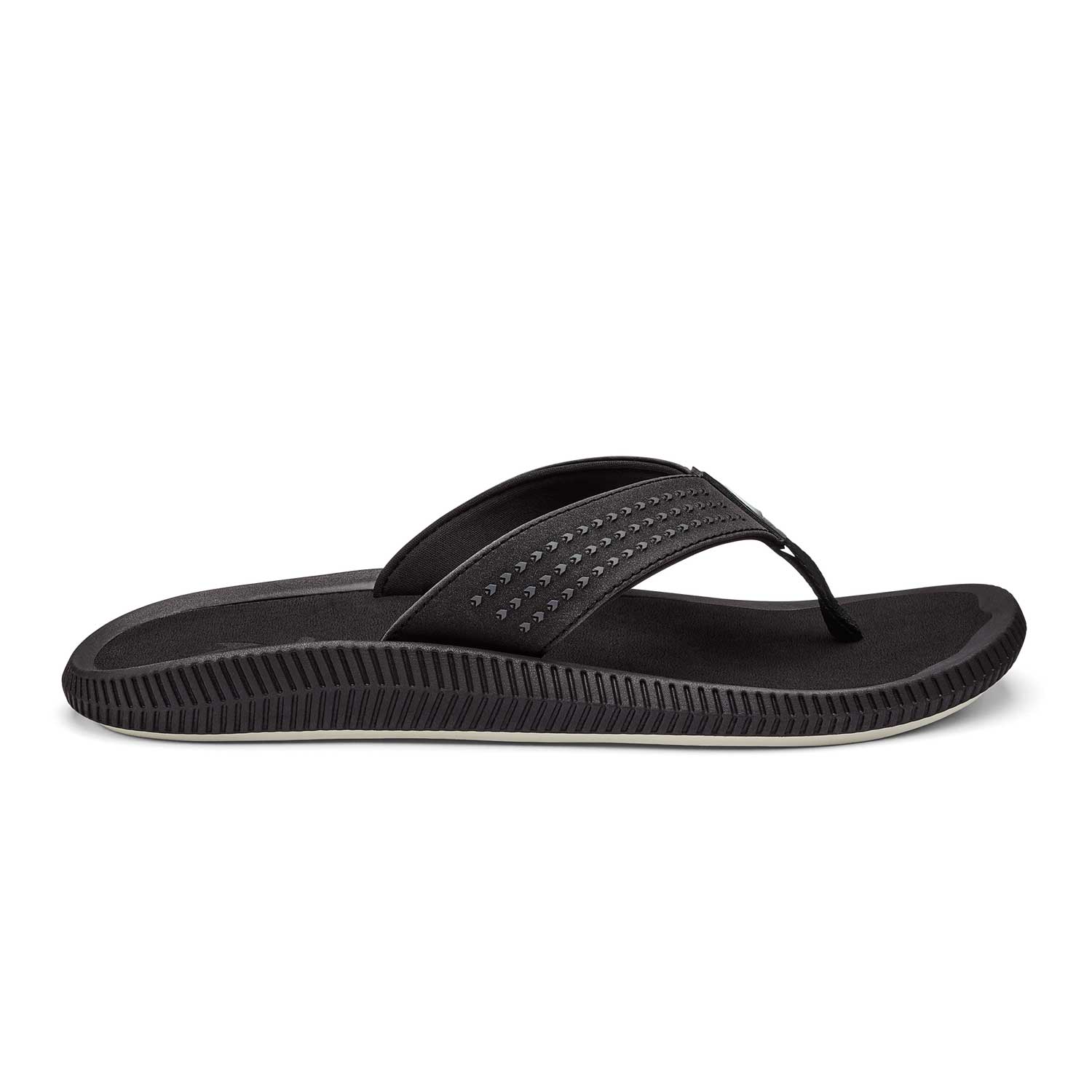 Olukai Ulele Men’s Beach Sandals - Black - BeachToBlvd