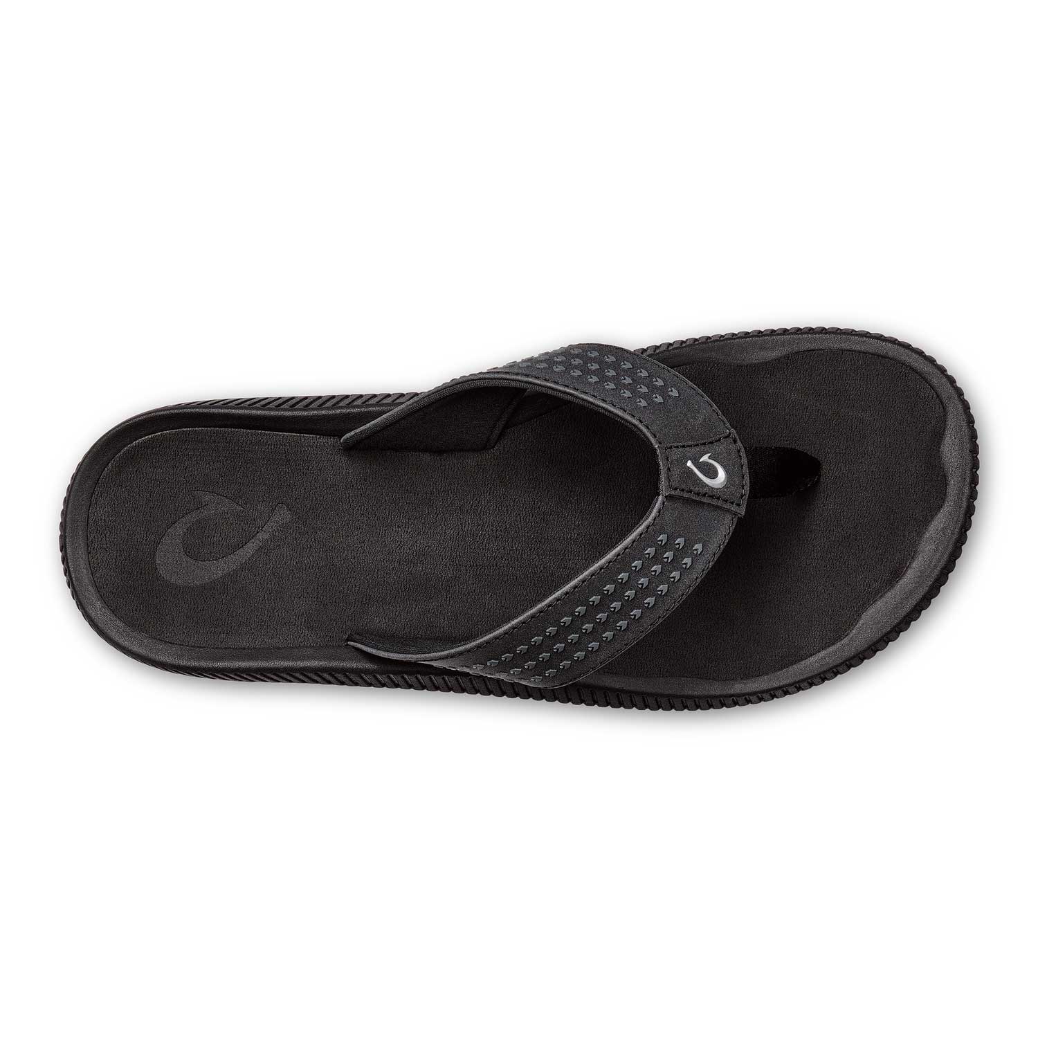 Olukai Ulele Men’s Beach Sandals - Black - BeachToBlvd