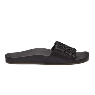 Olukai Kamola Women's Woven Slide Sandals - Black or Tan - BeachToBlvd
