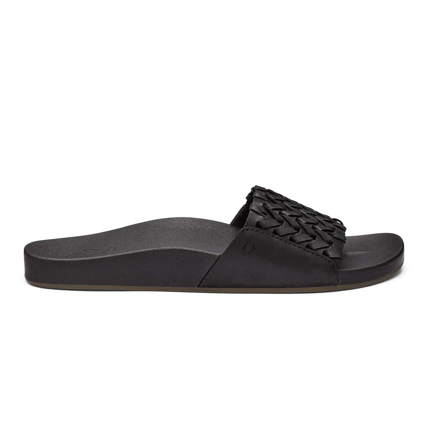 Olukai Kamola Women's Woven Slide Sandals - Black or Tan - BeachToBlvd