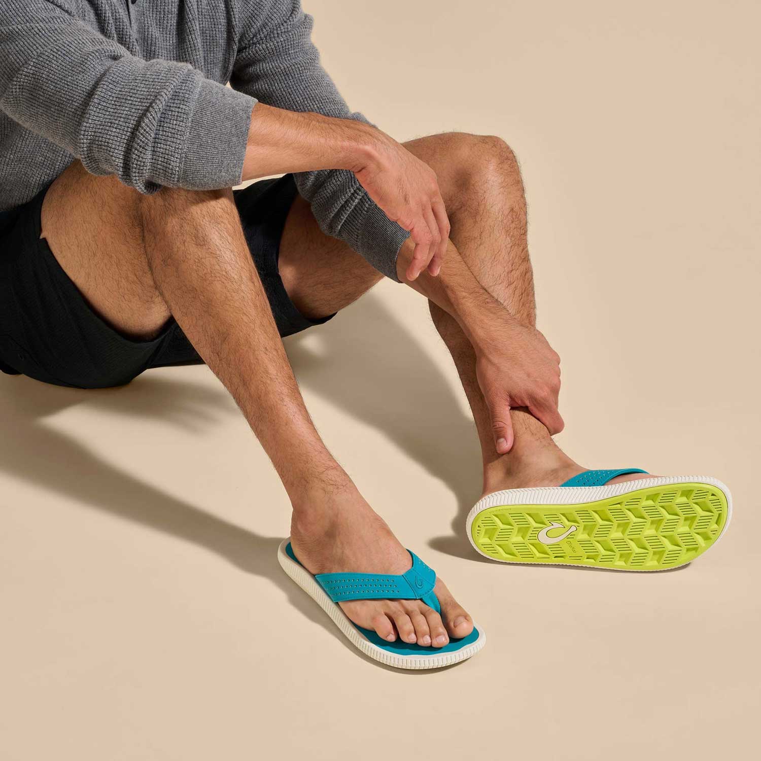 Olukai Ulele Men’s Beach Sandals - Tropic Blue - BeachToBlvd