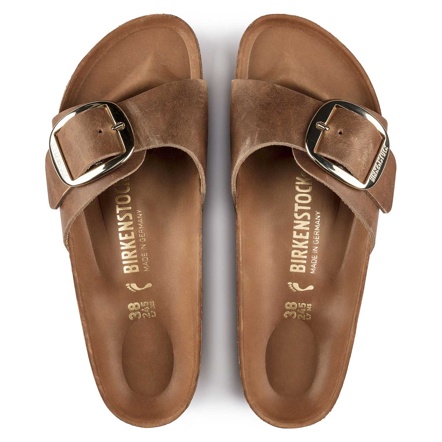Birkenstock Madrid Big Buckle Oiled Leather Women's Sandals - Narrow Fit - BeachToBlvd