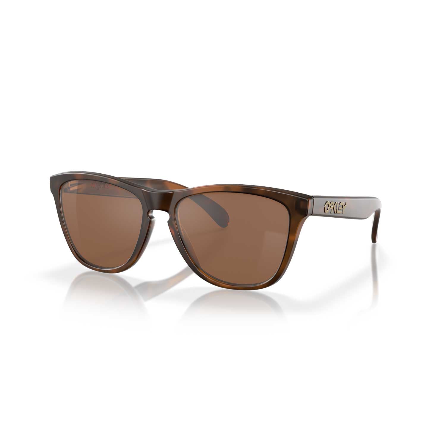 Oakley Frogskins Sunglasses - Matte Tortoise Frame - Prism Tungsten Lenses - BeachToBlvd
