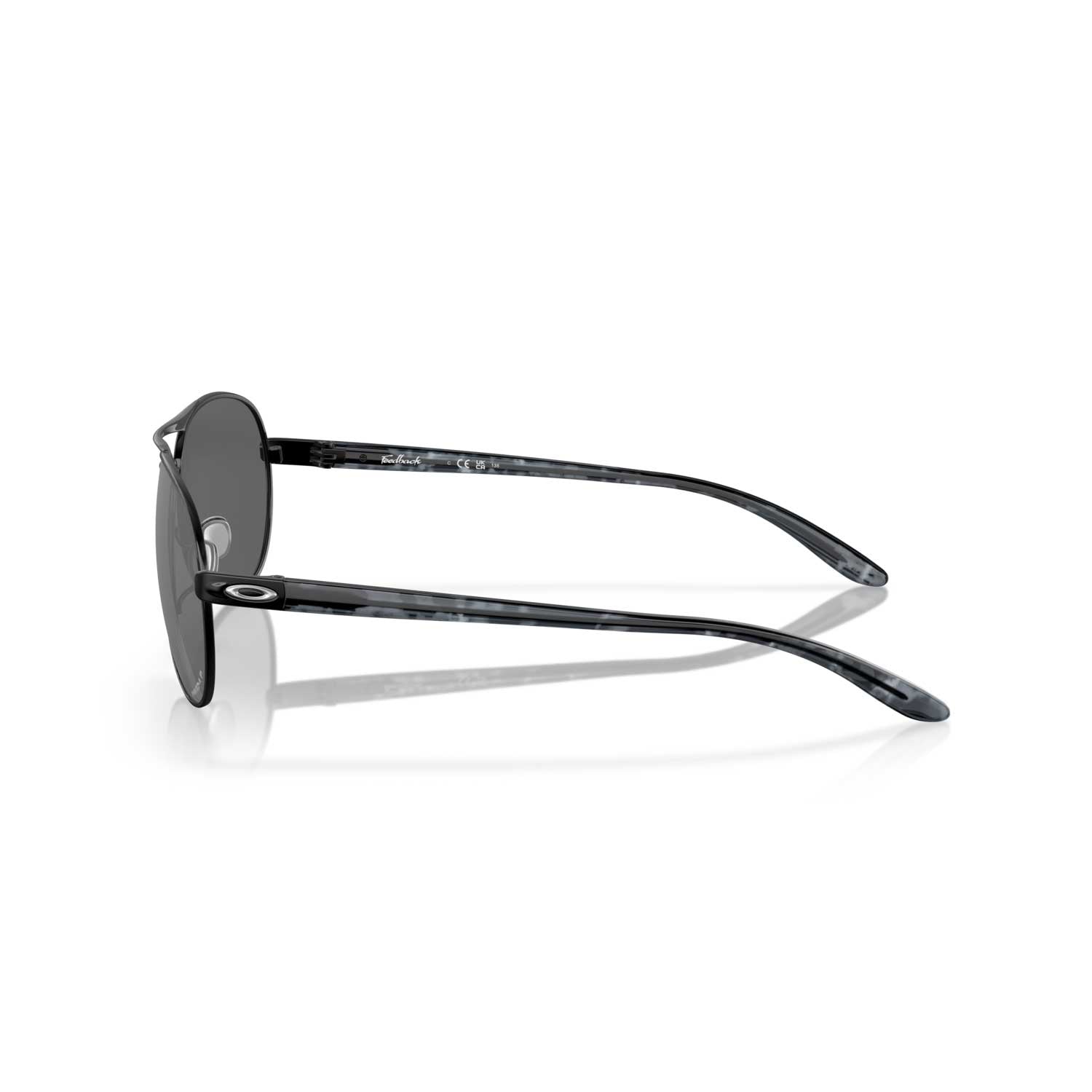 Oakley Feedback Sunglasses Polished Black Frame W/Prizm Black Polarized Lens - BeachToBlvd