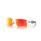 Oakley Flak 2.0 XL Sunglasses - Polished White Frame W/ Prizm Ruby Lens - BeachToBlvd