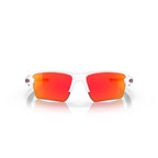 Oakley Flak 2.0 XL Sunglasses - Polished White Frame W/ Prizm Ruby Lens - BeachToBlvd