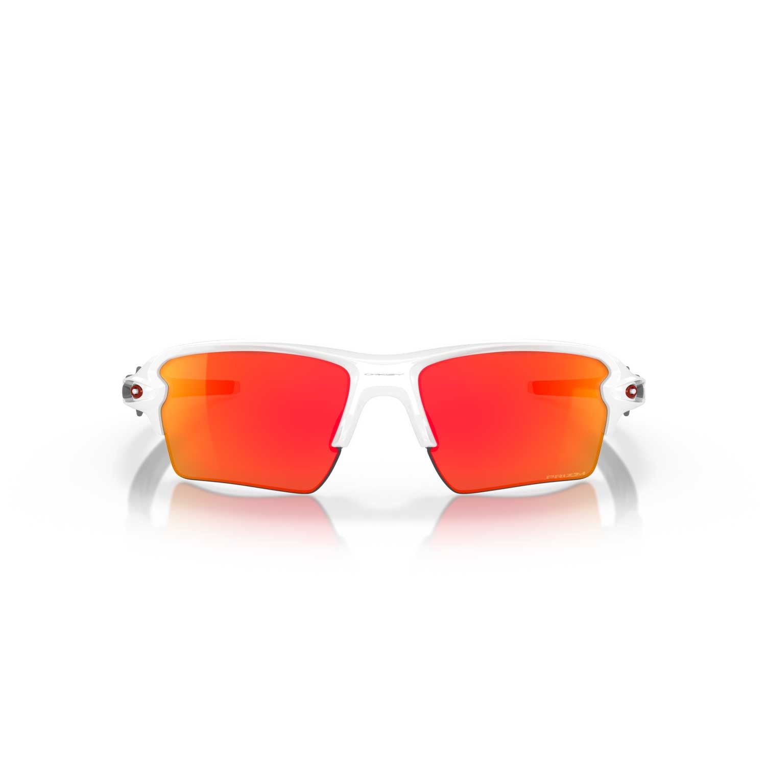 Oakley Flak 2.0 XL Sunglasses - Polished White Frame W/ Prizm Ruby Lens - BeachToBlvd