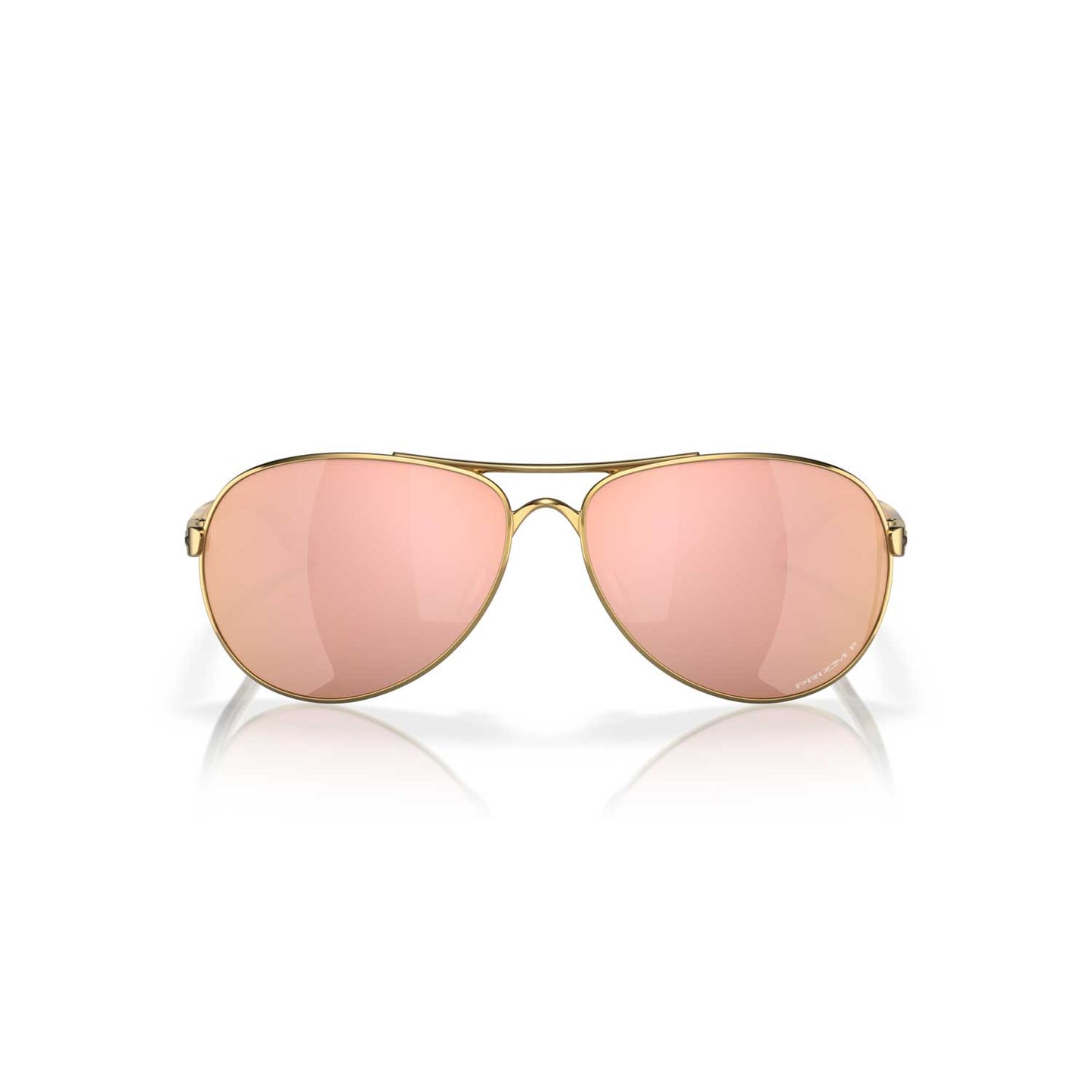 Oakley Feedback Sunglasses Polished Gold Frame \ Prizm Rose Gold Polarized Lenses
