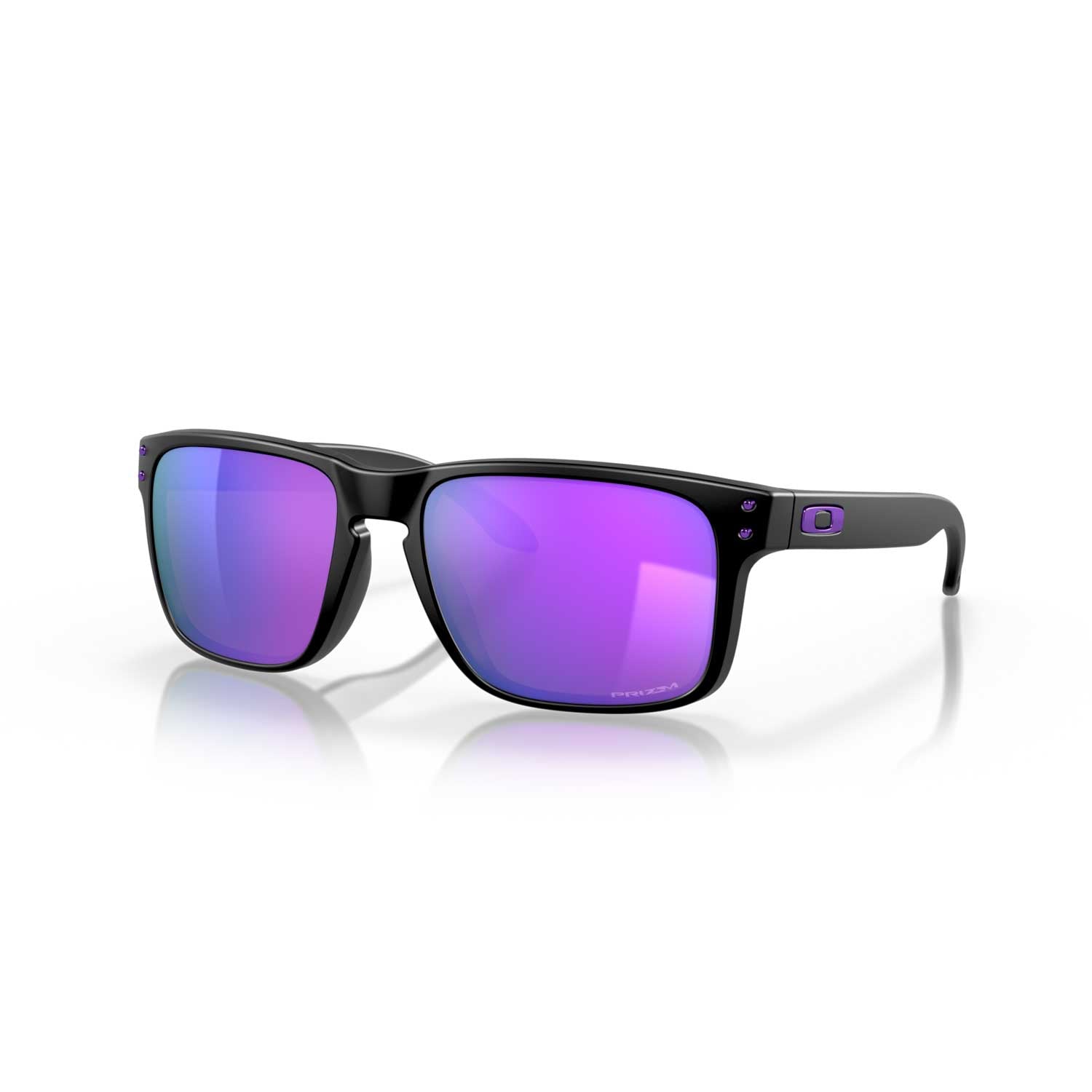 Oakley Holbrook Sunglasses - Matte Black Frame w\ Prizm Violet Lens - BeachToBlvd