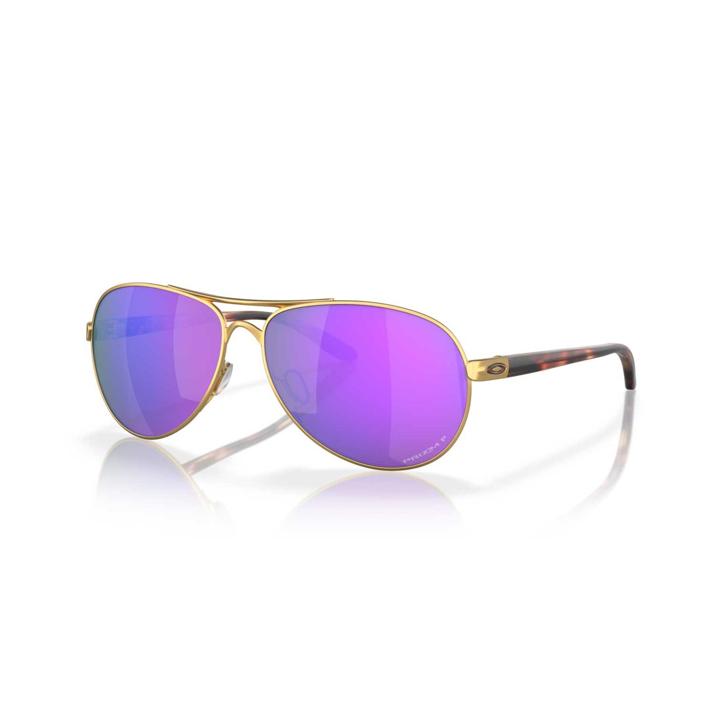 Oakley Feedback Sunglasses Prizm Violet Polarized Lenses, Satin Gold Frame
