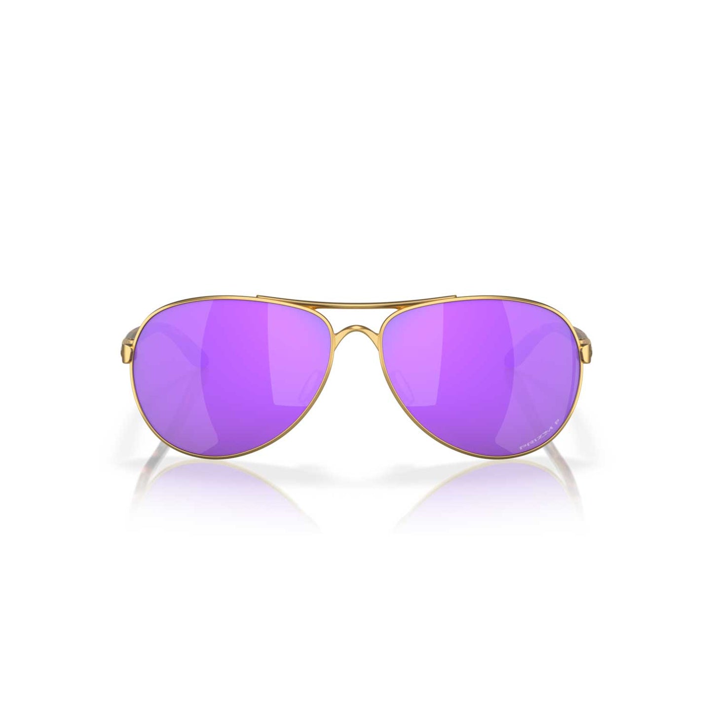 Oakley Feedback Sunglasses Prizm Violet Polarized Lenses, Satin Gold Frame