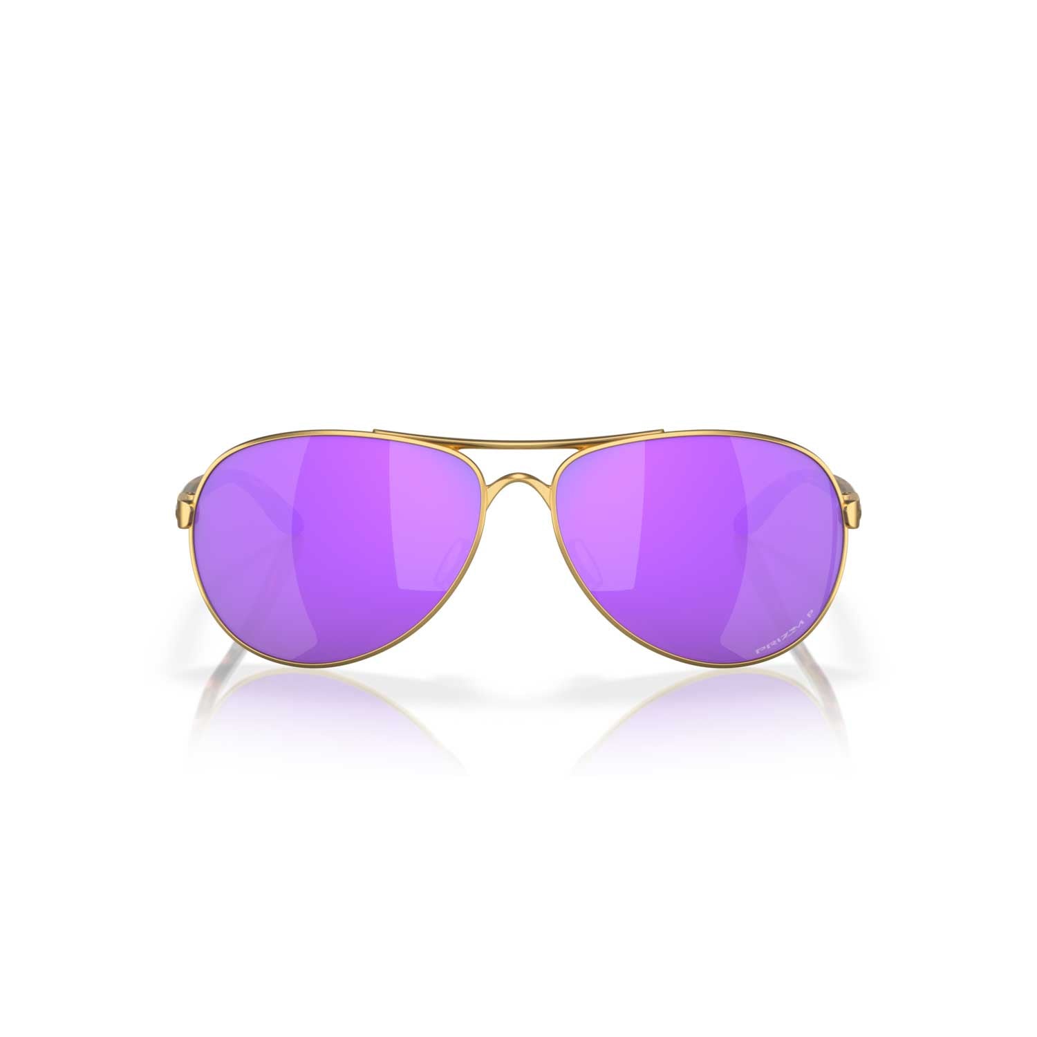 Oakley Feedback Sunglasses Prizm Violet Polarized Lenses, Satin Gold Frame - BeachToBlvd
