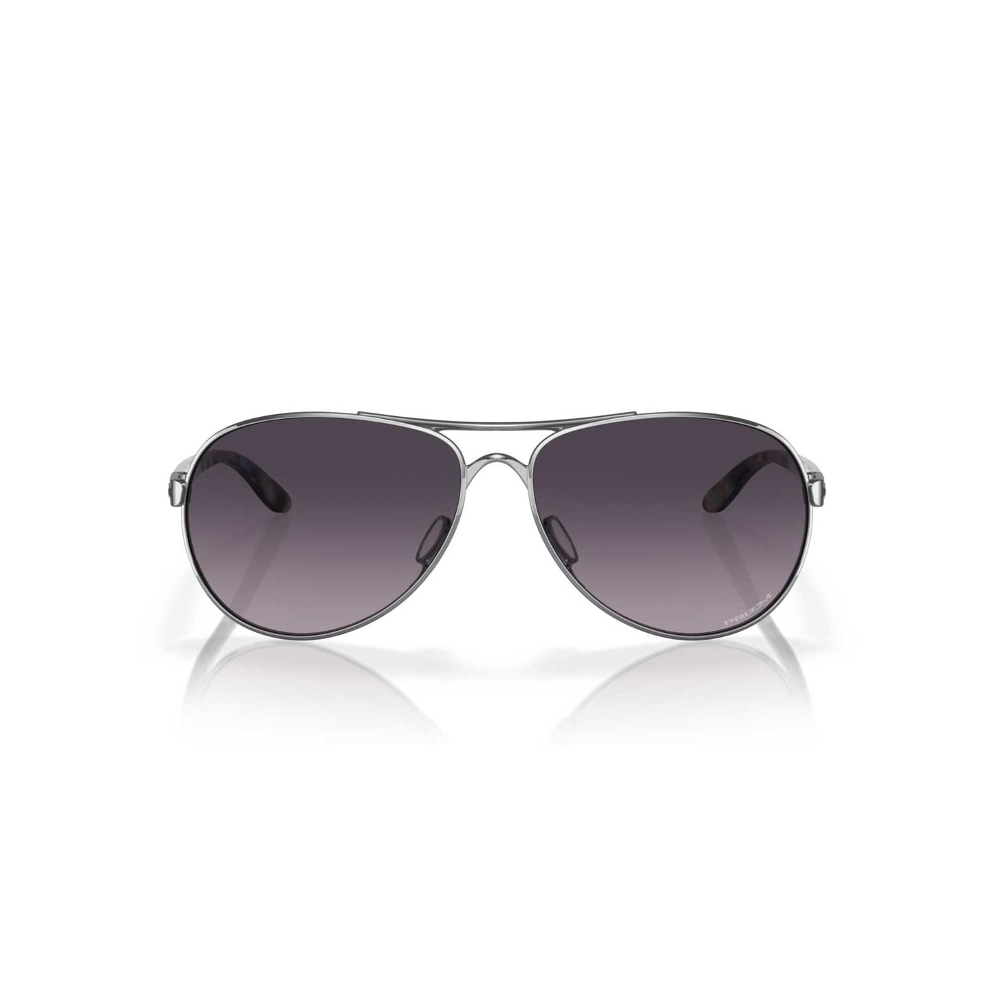 Oakley Feedback Sunglasses Polished Chrome Frame W/ Prizm Grey Lens