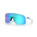 Oakley Sutro Lite Sunglasses - Matte White Frame with Prizm Sapphire Lenses - BeachToBlvd