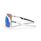 Oakley Sutro Lite Sunglasses - Matte White Frame with Prizm Sapphire Lenses - BeachToBlvd