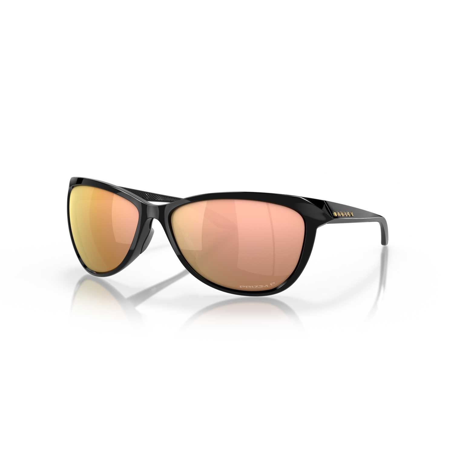 Oakley Pasque Sunglasses - Black Frame - Prizm Rose Gold Polarized Lenses - BeachToBlvd