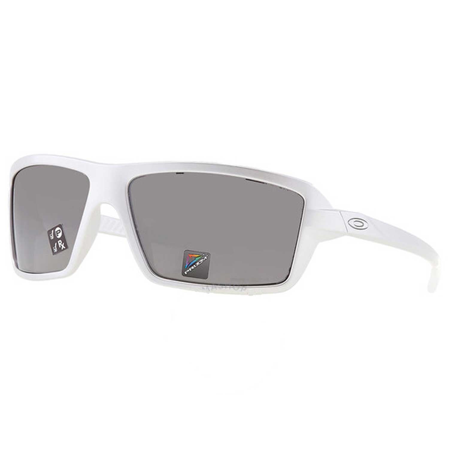 Oakley Cables Sunglasses - Matte White Frame w\ Prizm Black Polarized Lens - BeachToBlvd