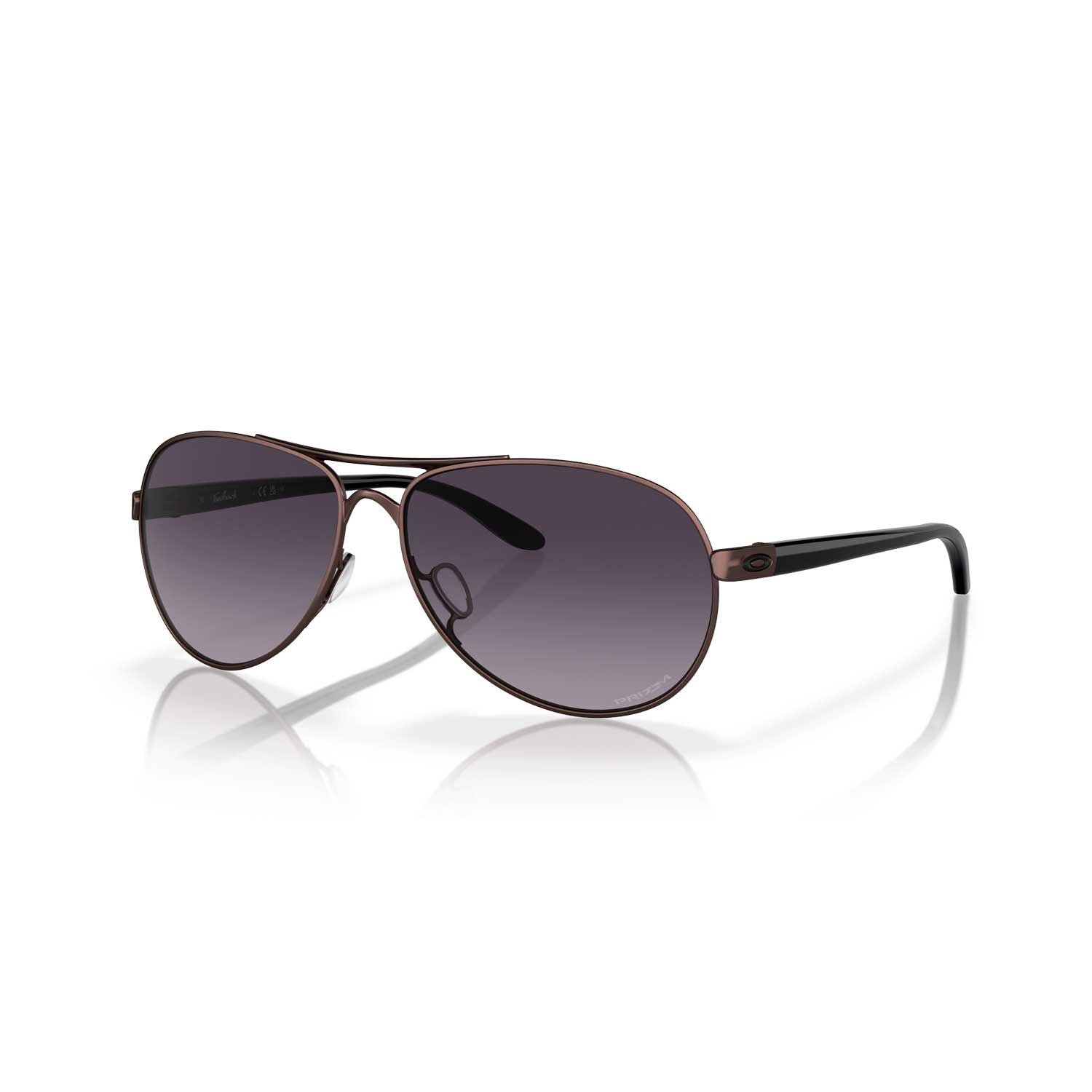 Oakley OO4079 Feedback Sunglasses - Satin Grenache - Prizm Black Gradient - BeachToBlvd