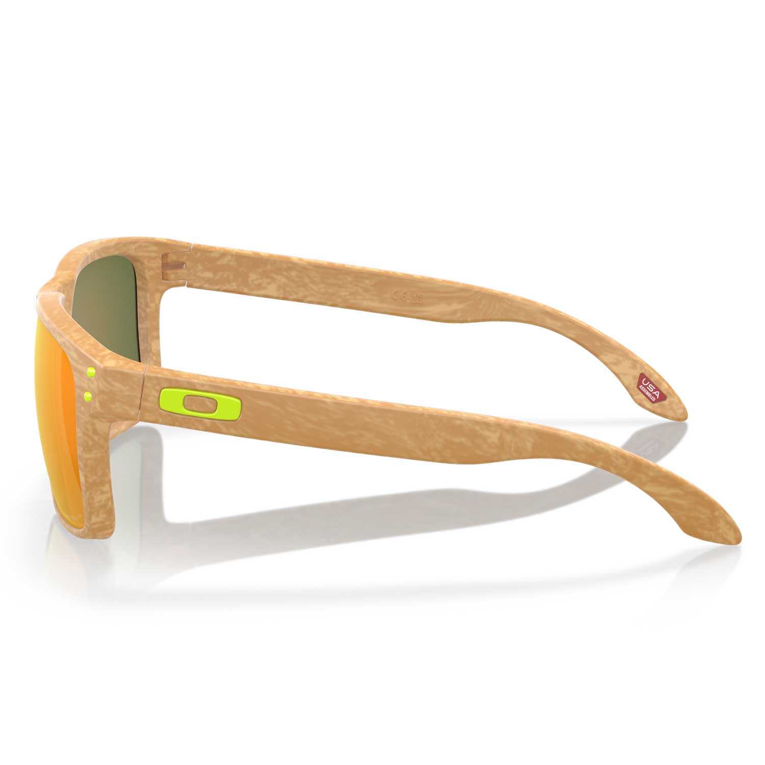 Oakley OO9102 Holbrook Coalesce Polarized Sunglasses - Desert Tan Frame \ Prizm Ruby Lens - BeachToBlvd