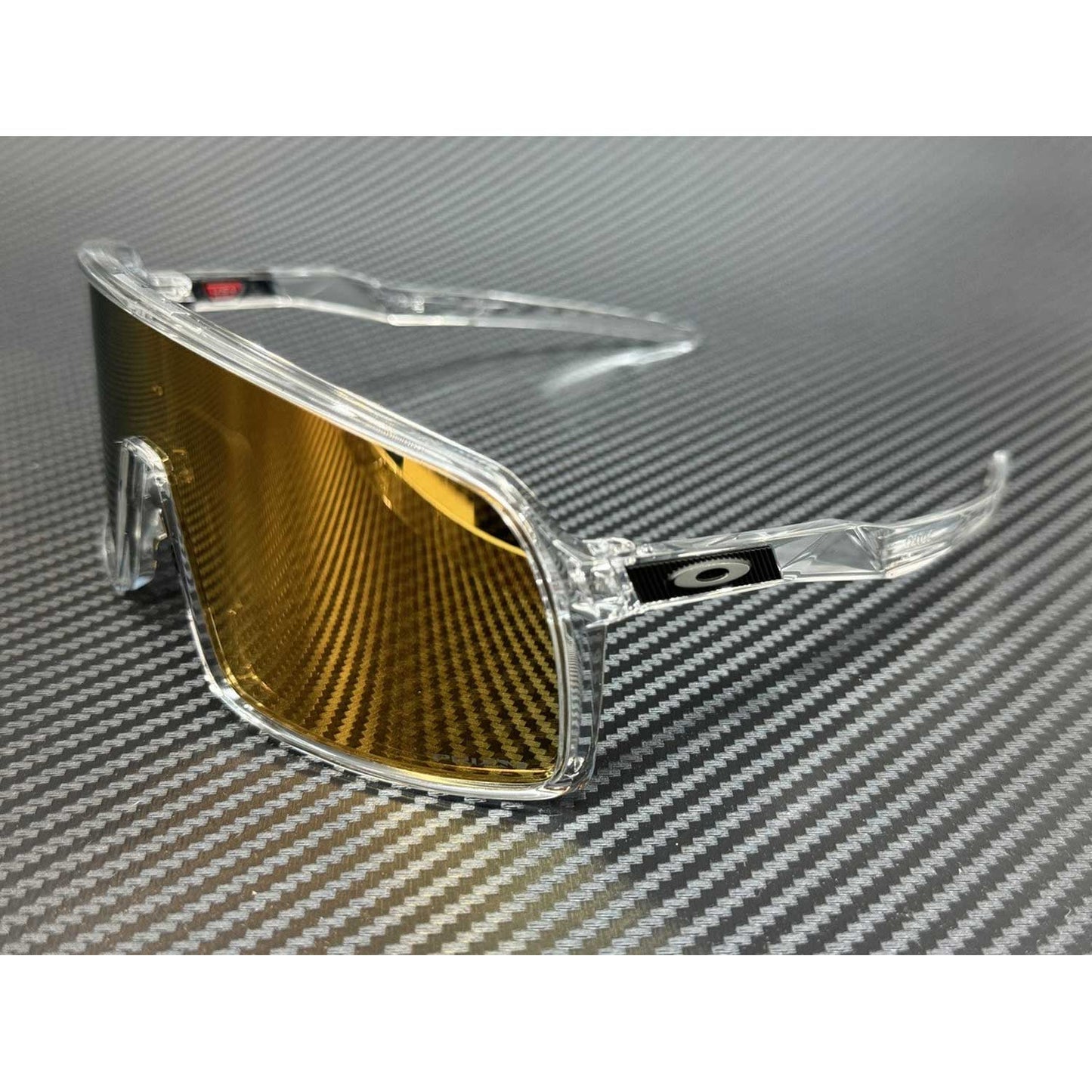 Oakley Sutro Sunglasses - Clear Frame With Prizm 24K Lenses