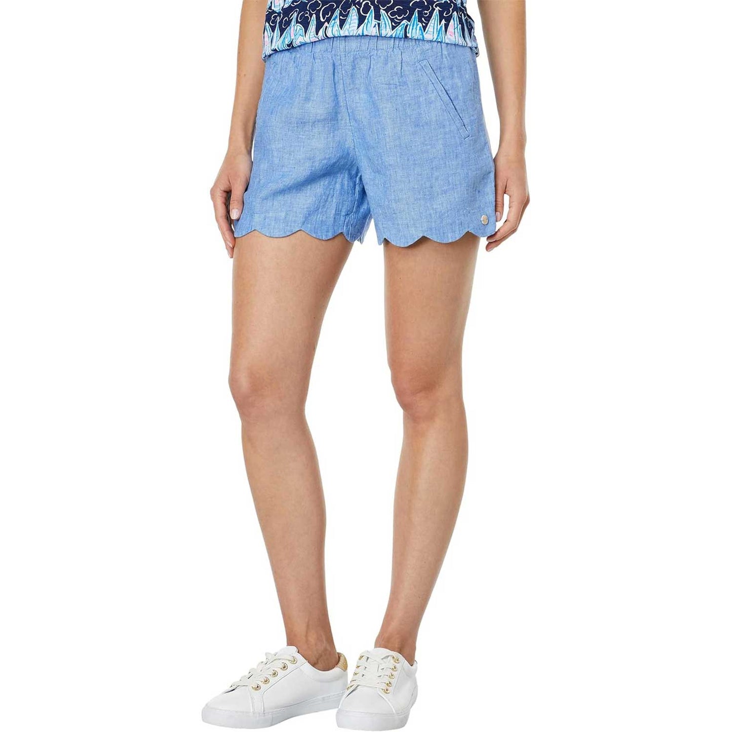 Lilly Pulitzer Brea Linen Scallop Shorts