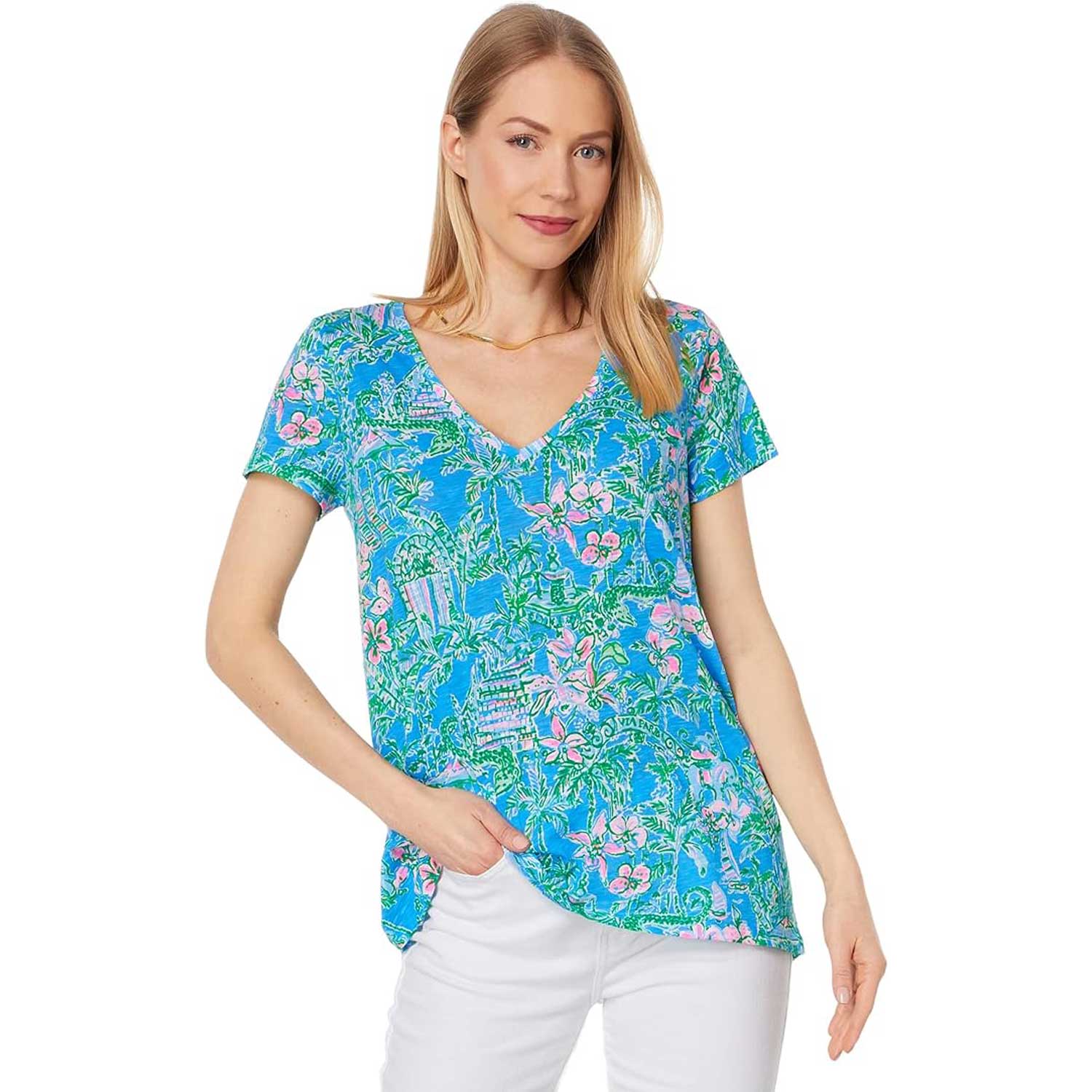 Lilly Pulitzer Etta V-Neck Top – BeachToBlvd