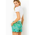 Lilly Pulitzer Women's 5 Inch Buttercup Scallop Hem Short - Green Safari Sangaria - BeachToBlvd