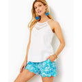 Lilly Pulitzer Women's 5 Inch Buttercup Scallop Hem Short - Amalfi Blue Sunny State Of Mind - BeachToBlvd