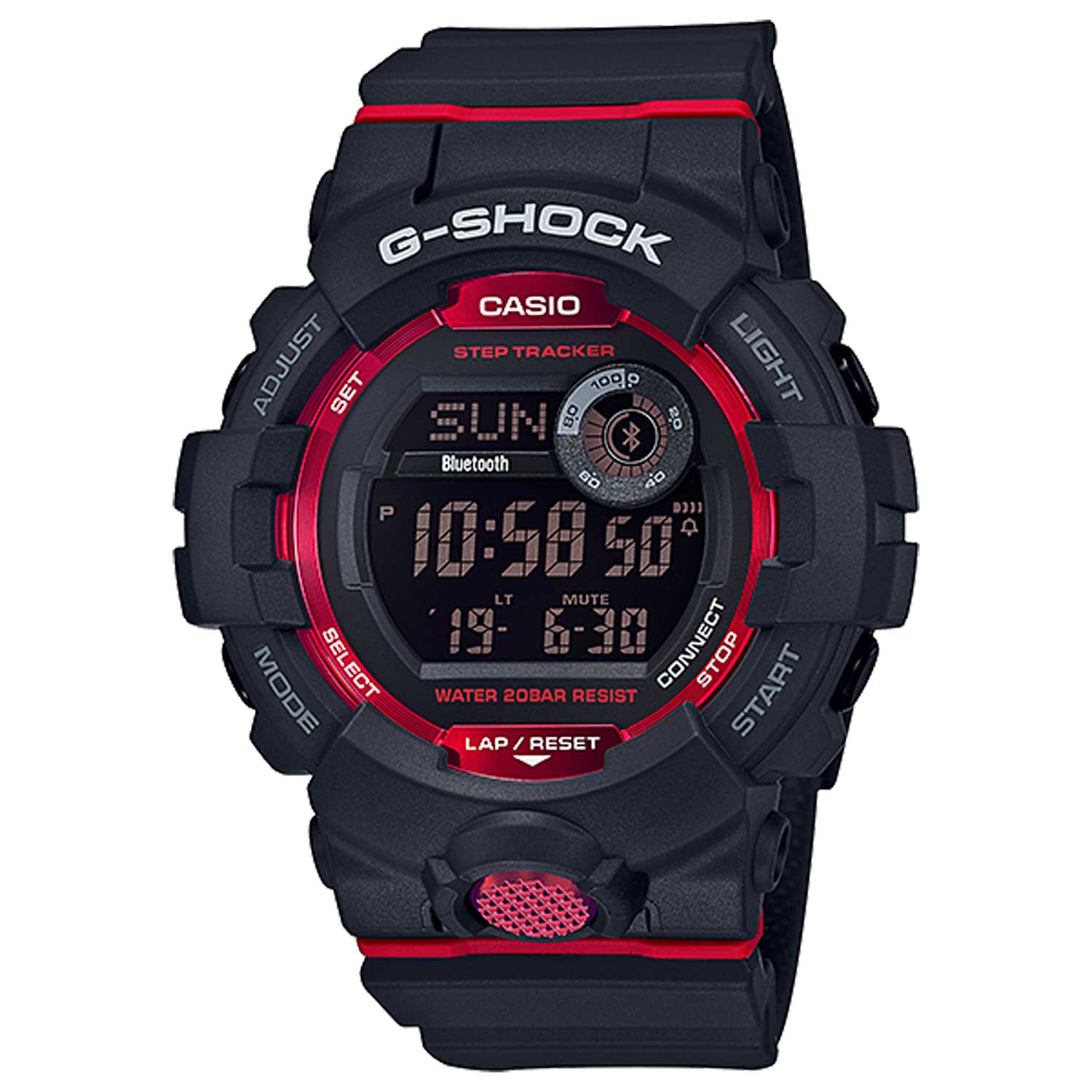 Casio G-Shock Move GBD800-1 Sports Digital Watch | Black\Red - BeachToBlvd