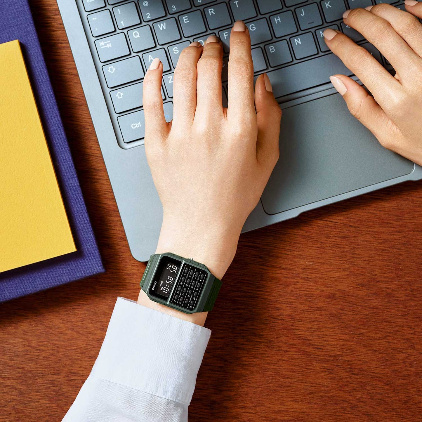 Casio Data Bank Digital Calculator Watch - Green - CA53WF-3B