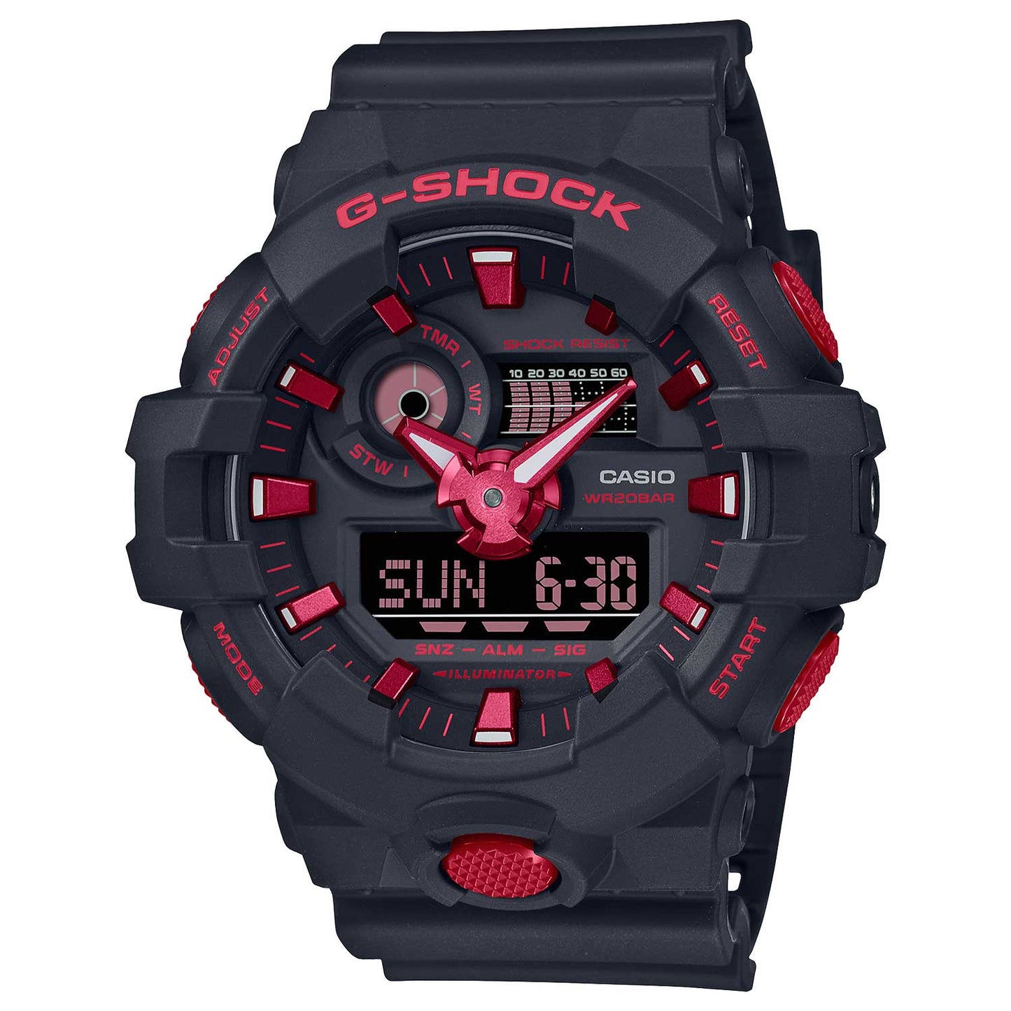 Casio G-Shock GA700BNR-1A Analog\Digital Watch | Black\Red