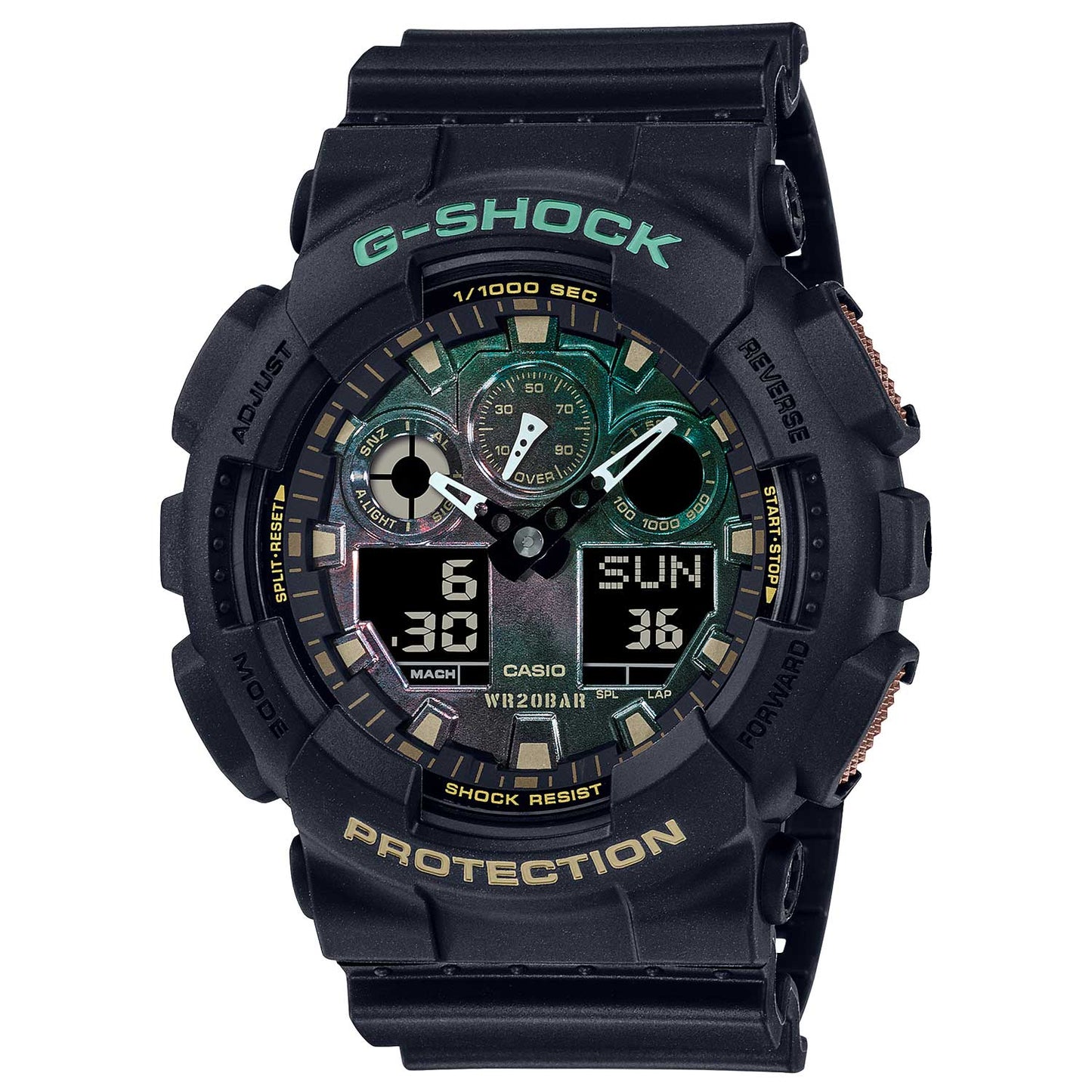 Casio G-Shock GA-100 Series Analog\Digital Watch - Black\Rust - GA100RC-1A