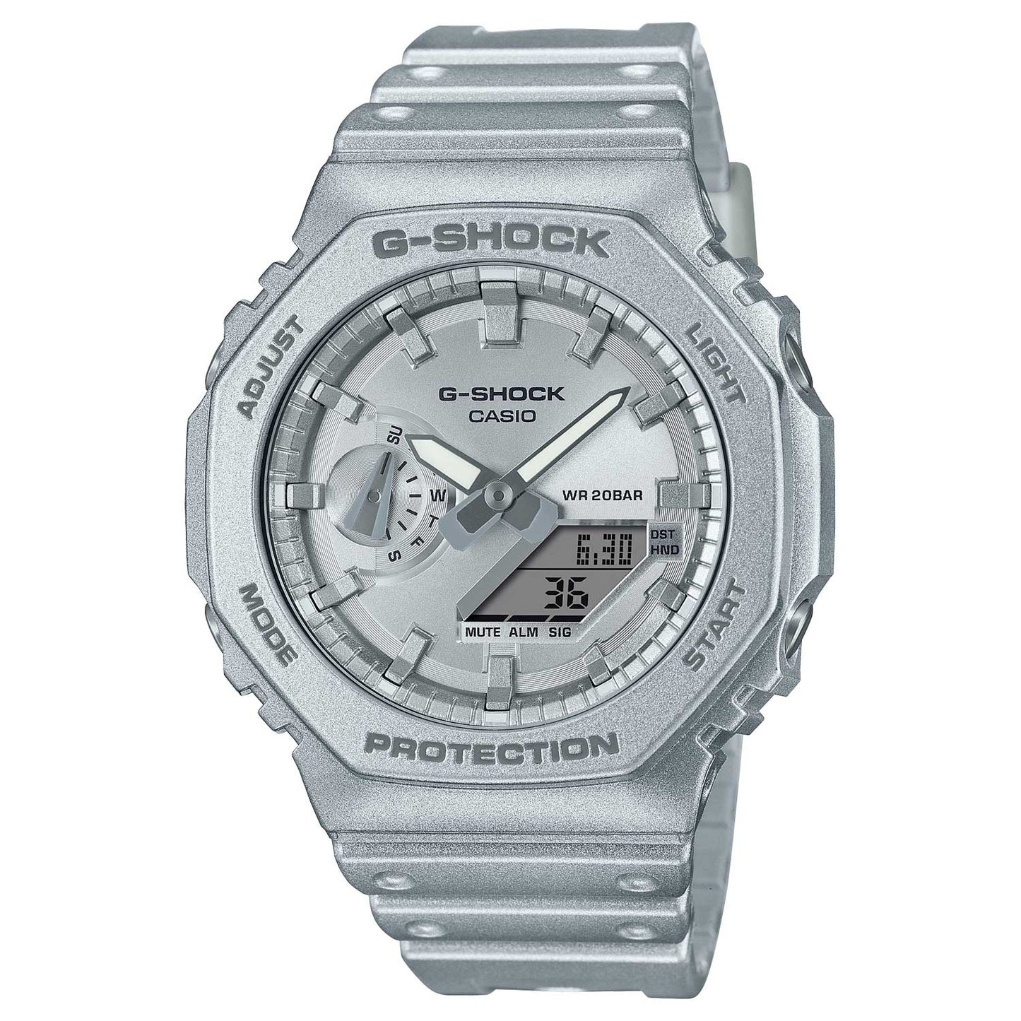 Casio G-Shock GA-2100 Series Analog\Digital Watch | Metallic Silver | GA2100FF-8A