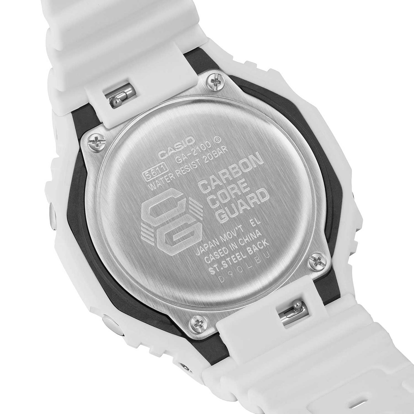 Casio G-Shock White Analog - Digital Watch Model GA2100-7A7