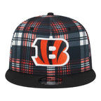 New Era Cincinnati Bengals 9FIFTY 950 Sideline Statement Plaid Snapback Hat