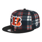 New Era Cincinnati Bengals 9FIFTY 950 Sideline Statement Plaid Snapback Hat