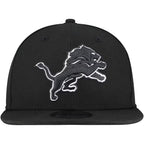 New Era Detroit Lions Black and White 9FIFTY 950 Snapback Hat