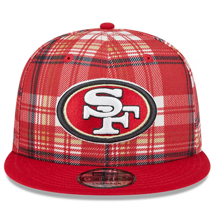 New Era San Francisco 49ers  2024 9FIFTY 950 Sideline Statement Plaid Snapback Hat