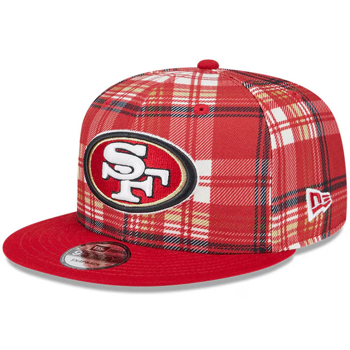 New Era San Francisco 49ers  2024 9FIFTY 950 Sideline Statement Plaid Snapback Hat