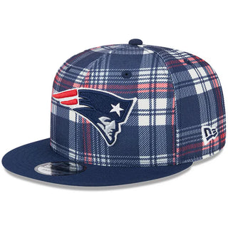 New Era New England Patriots 2024 9FIFTY 950 Sideline Statement Plaid Snapback Hat