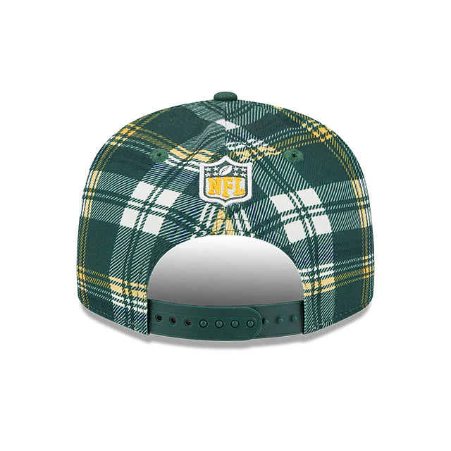New Era Green Bay Packers 9FIFTY 950  Statement Sideline Plaid Snapback Hat